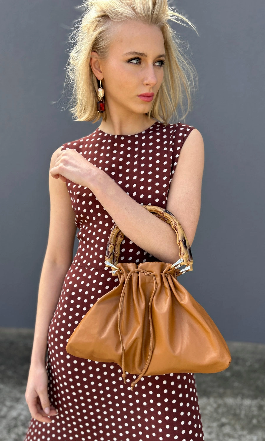 hoss Polka Dot Dress - Choc