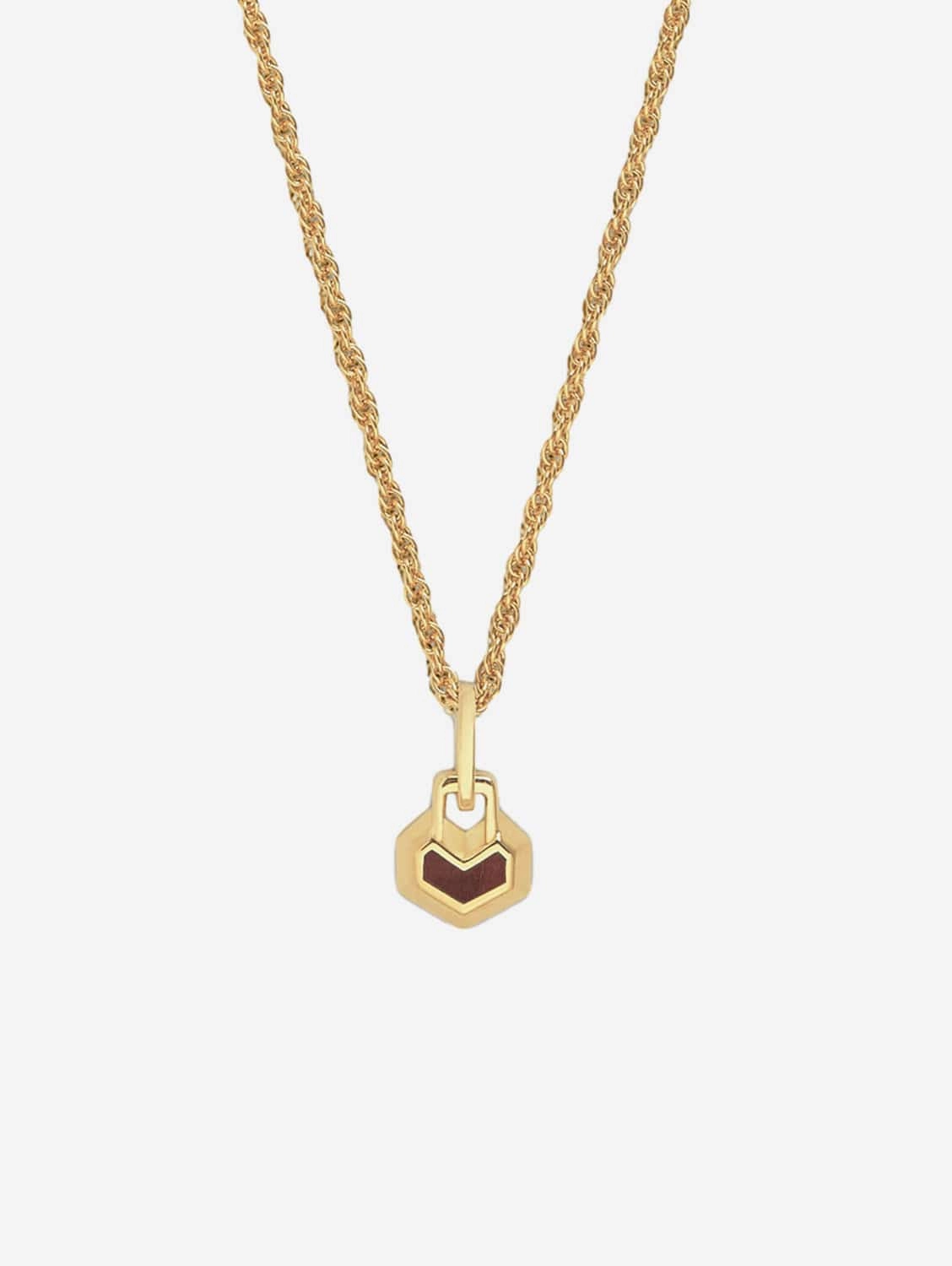 Mini Daryl 18k Gold Plated 22" Chain Necklace | Red Tiger Eye