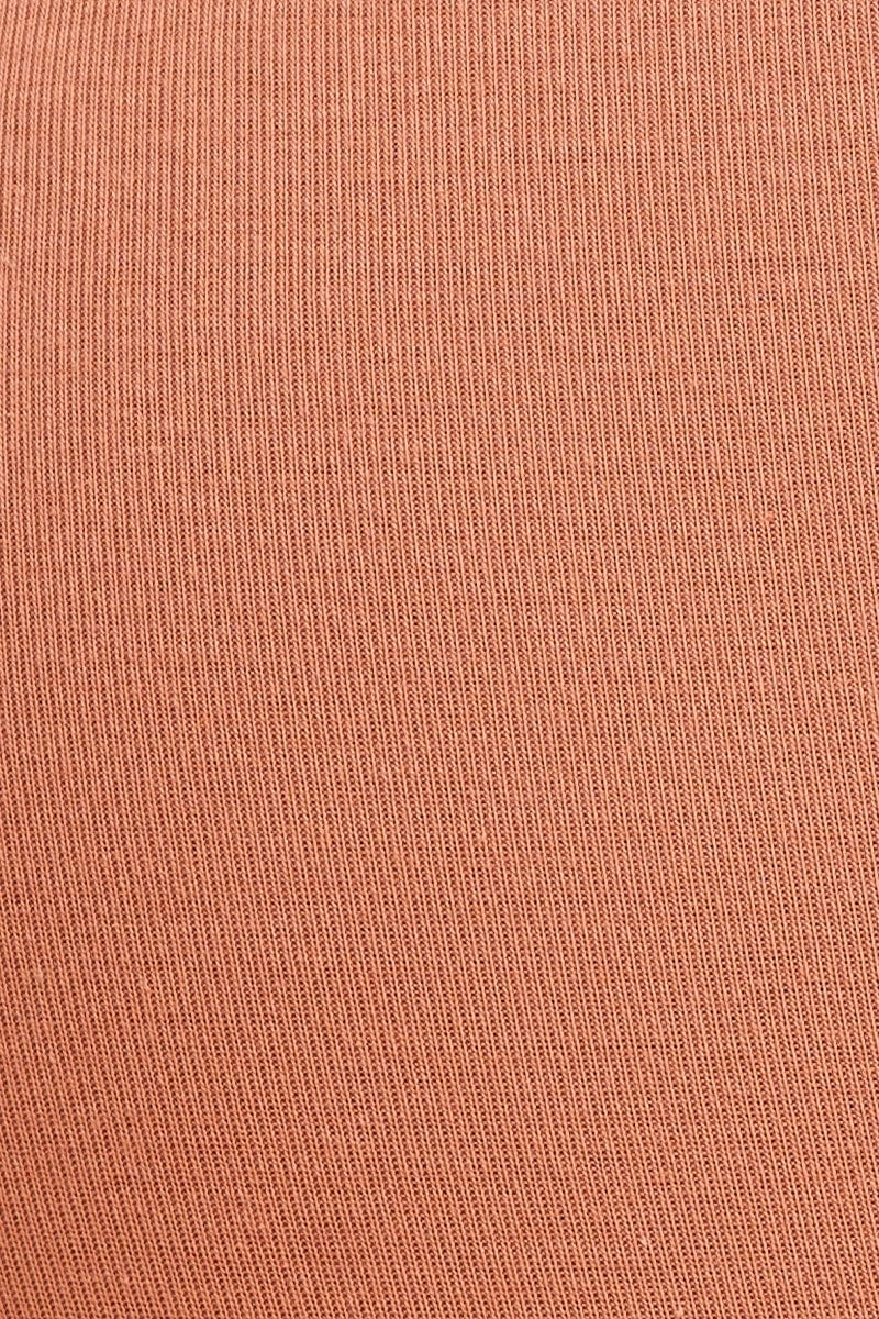 Orange Cotton Bralette Cotton Stretch Scoop Neck