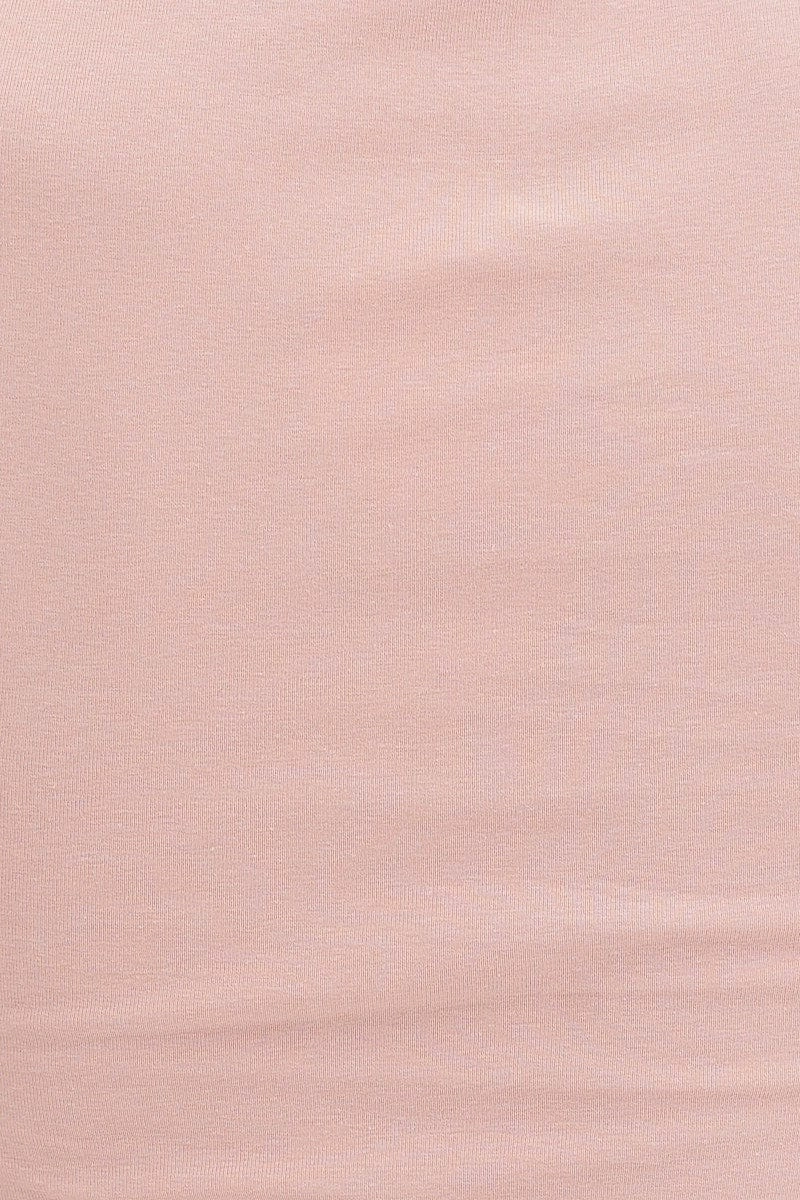 Pink Dress Short Sleeve Crew Neck