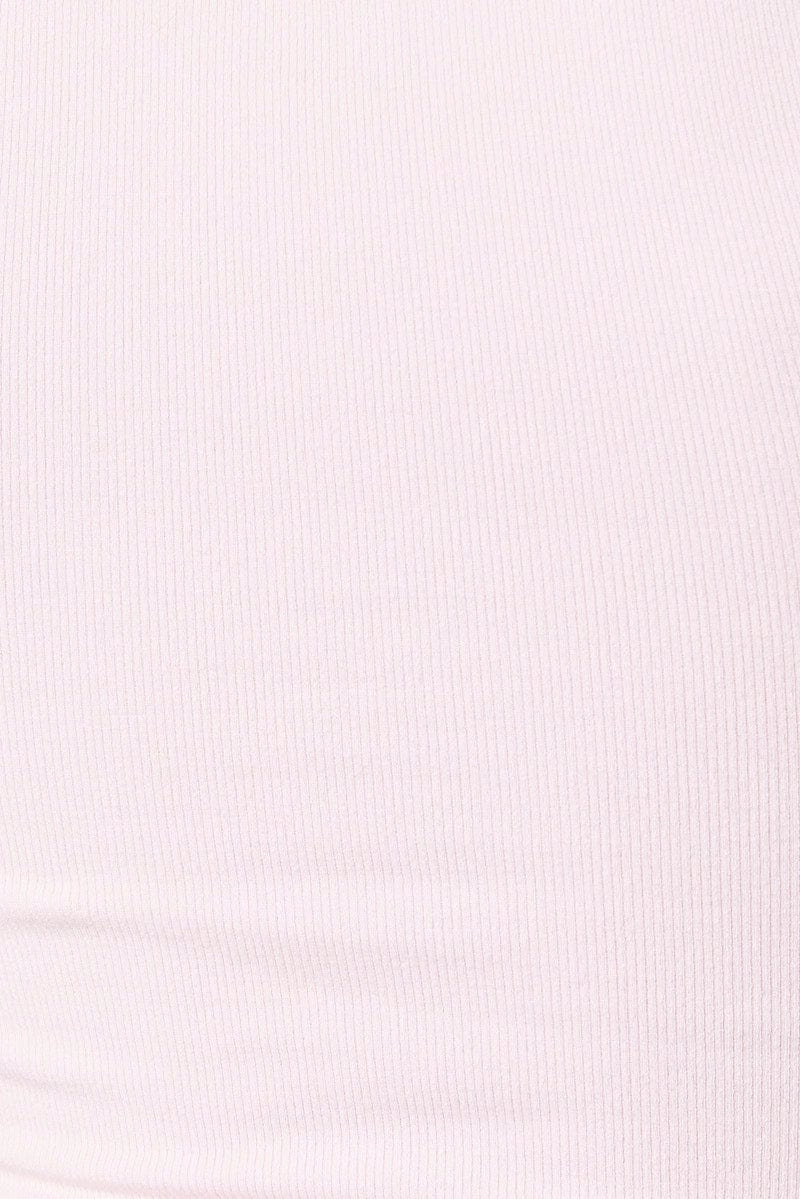 Pink Tank Top Sleeveless Crew Neck Seamless
