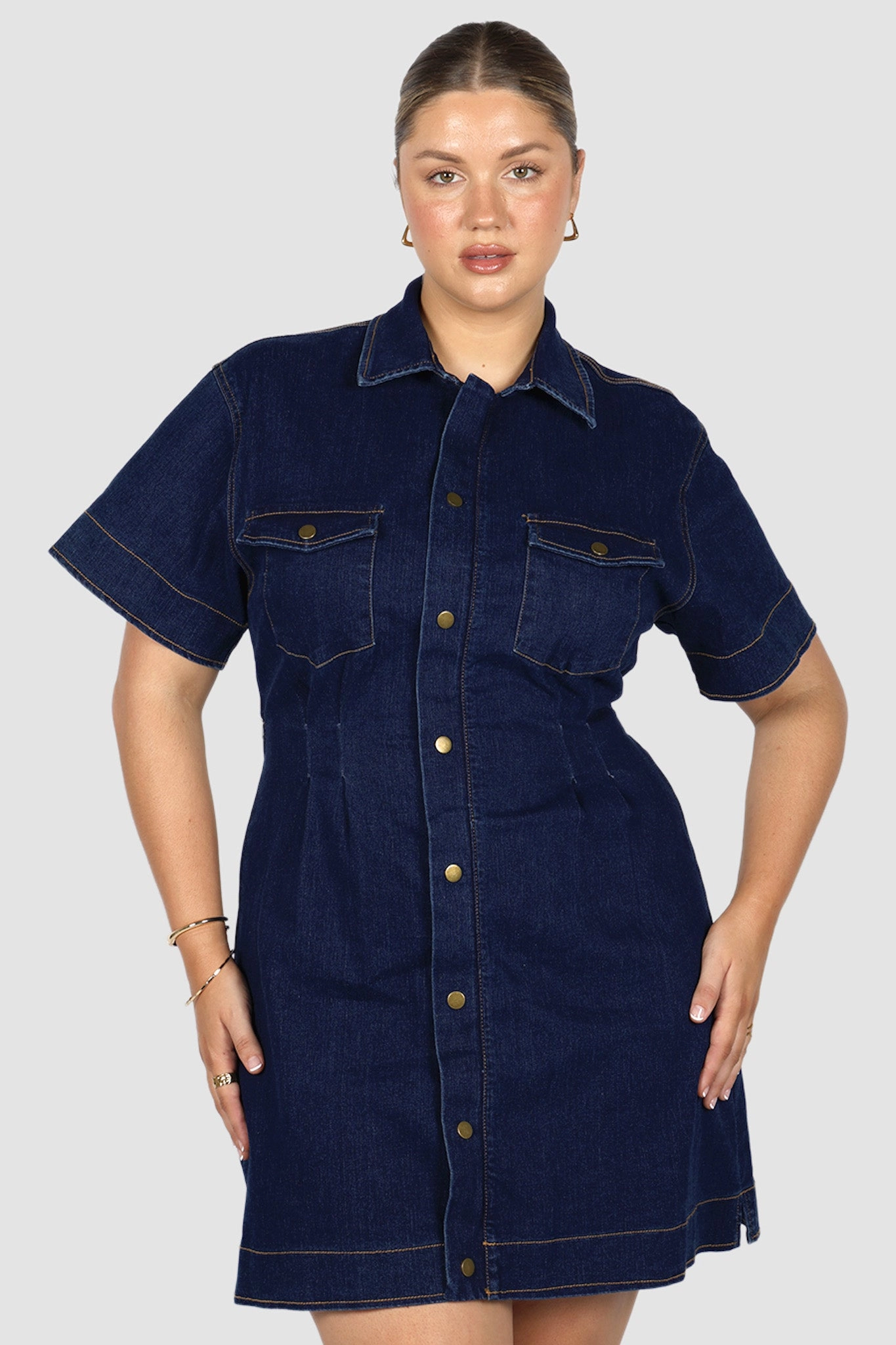 SAVEIRA DENIM DRESS MIDNIGHT