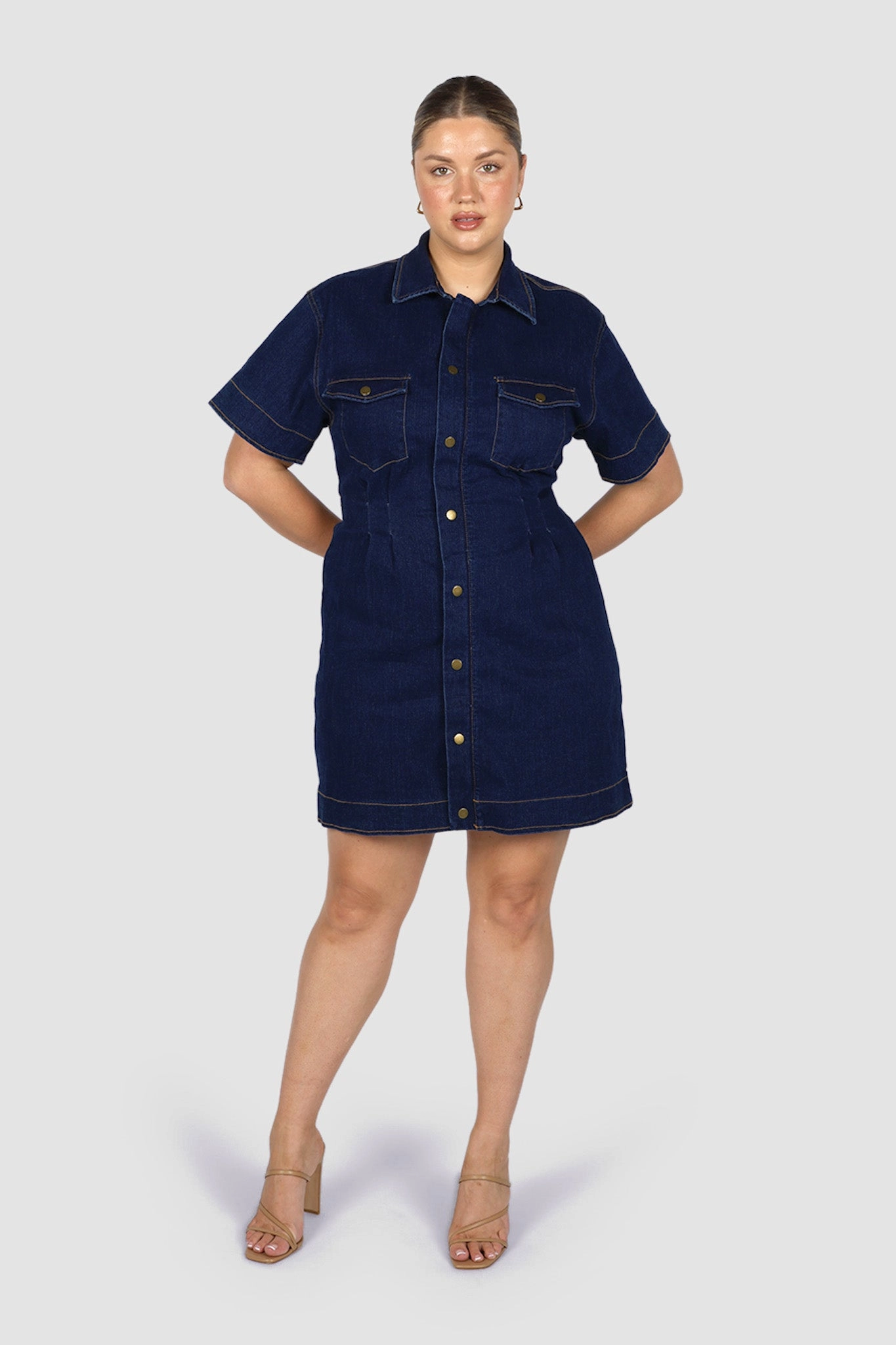 SAVEIRA DENIM DRESS MIDNIGHT
