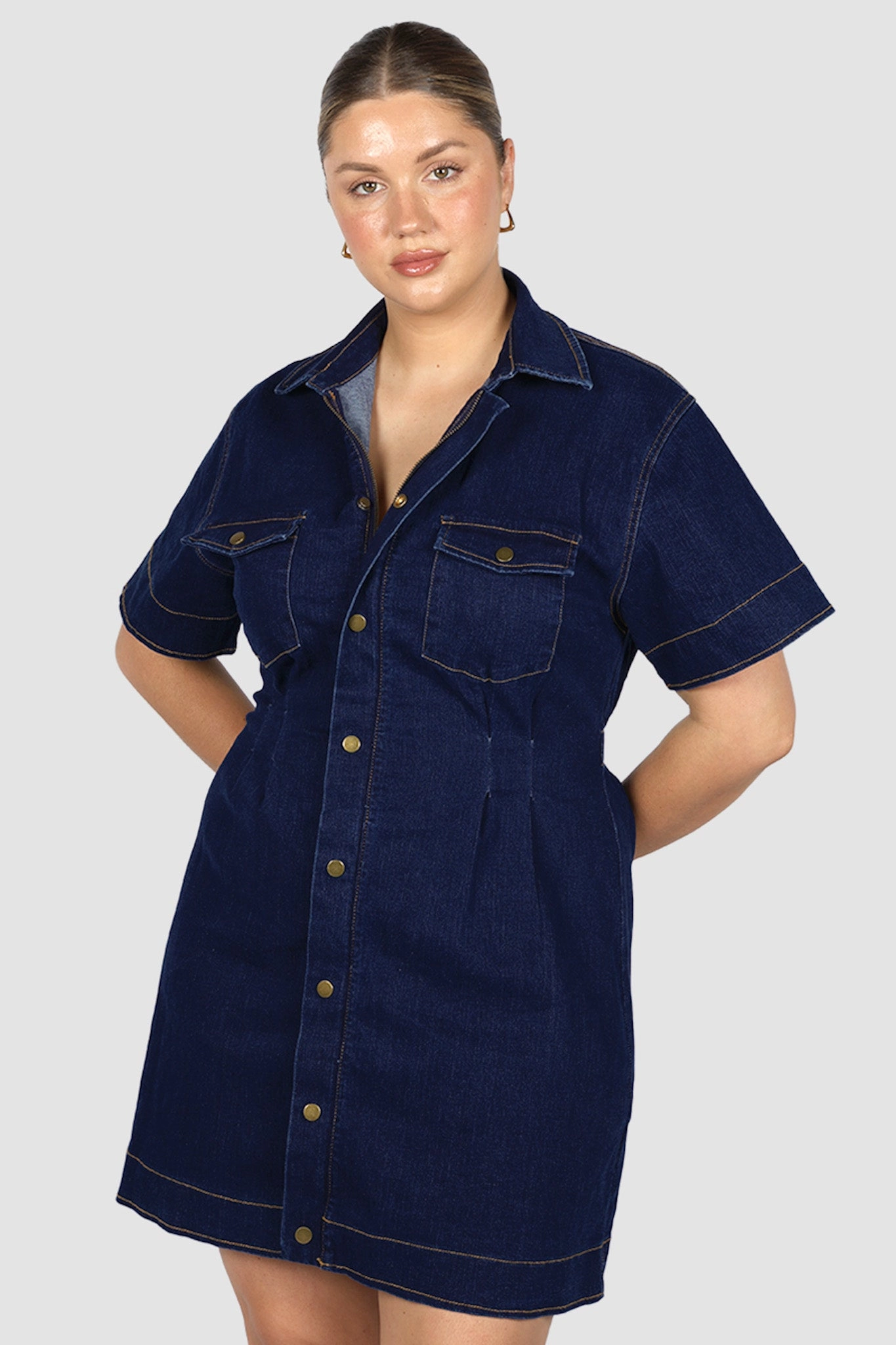 SAVEIRA DENIM DRESS MIDNIGHT