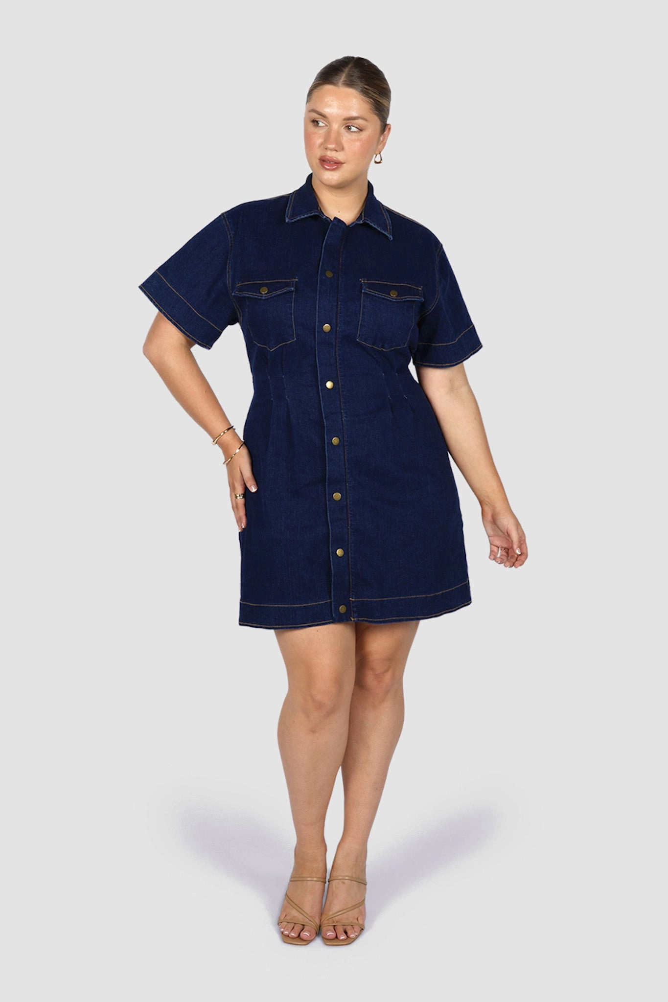 SAVEIRA DENIM DRESS MIDNIGHT