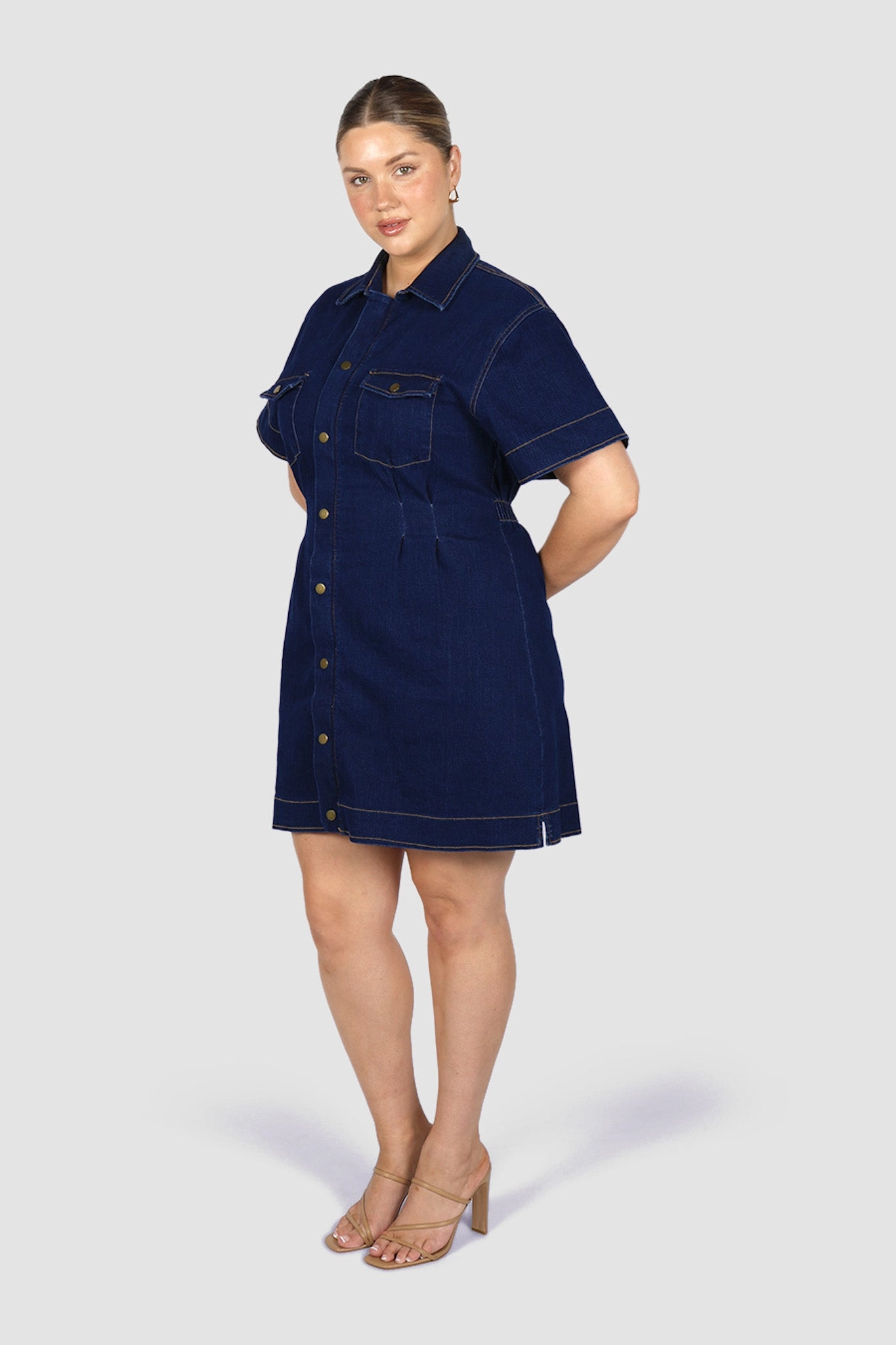 SAVEIRA DENIM DRESS MIDNIGHT