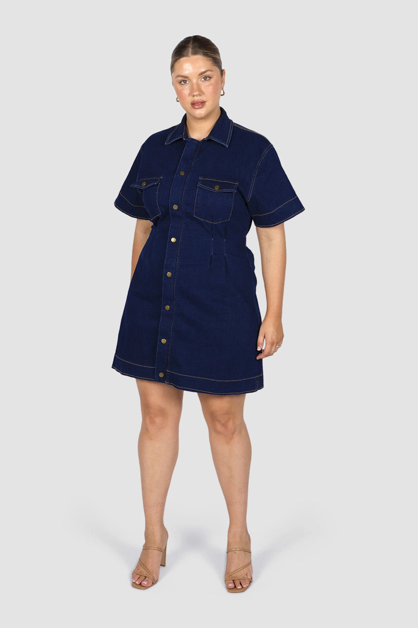 SAVEIRA DENIM DRESS MIDNIGHT