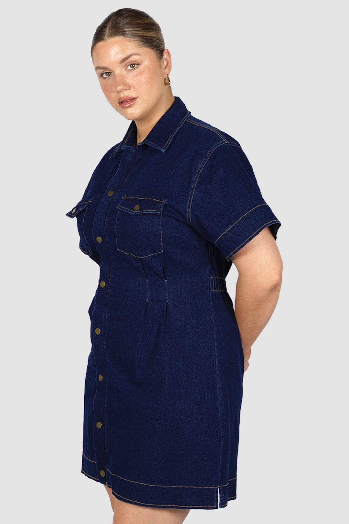 SAVEIRA DENIM DRESS MIDNIGHT
