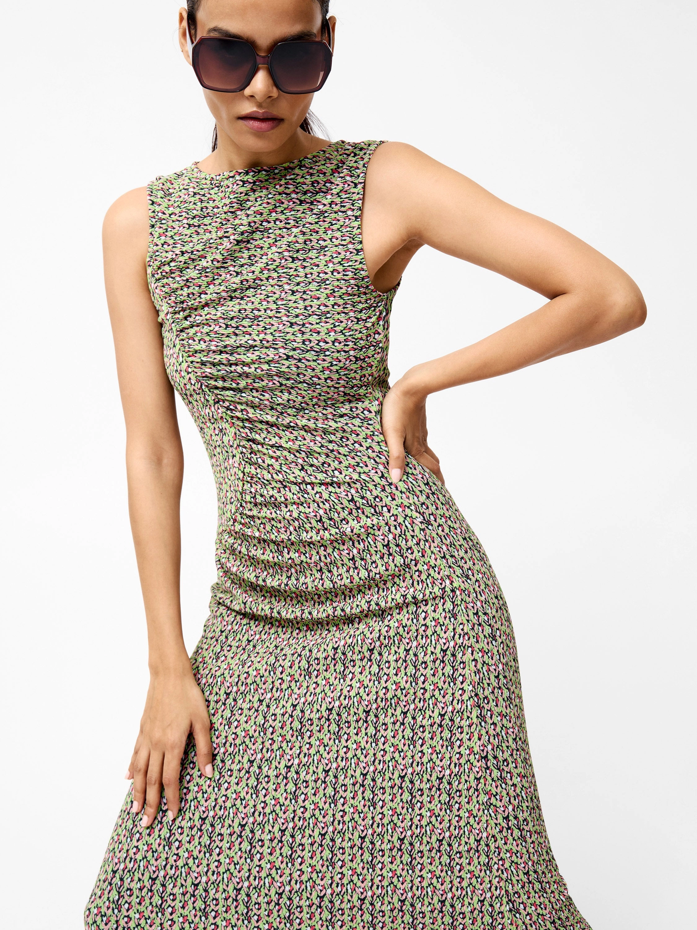 Shannon Ruched Midi Dress