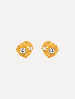 Textured Metal Clip-On Earrings
