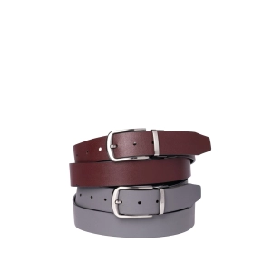 The Harvey Dent Belts- Black / Burgundy and Black/ Grey 2 pc Gift Set