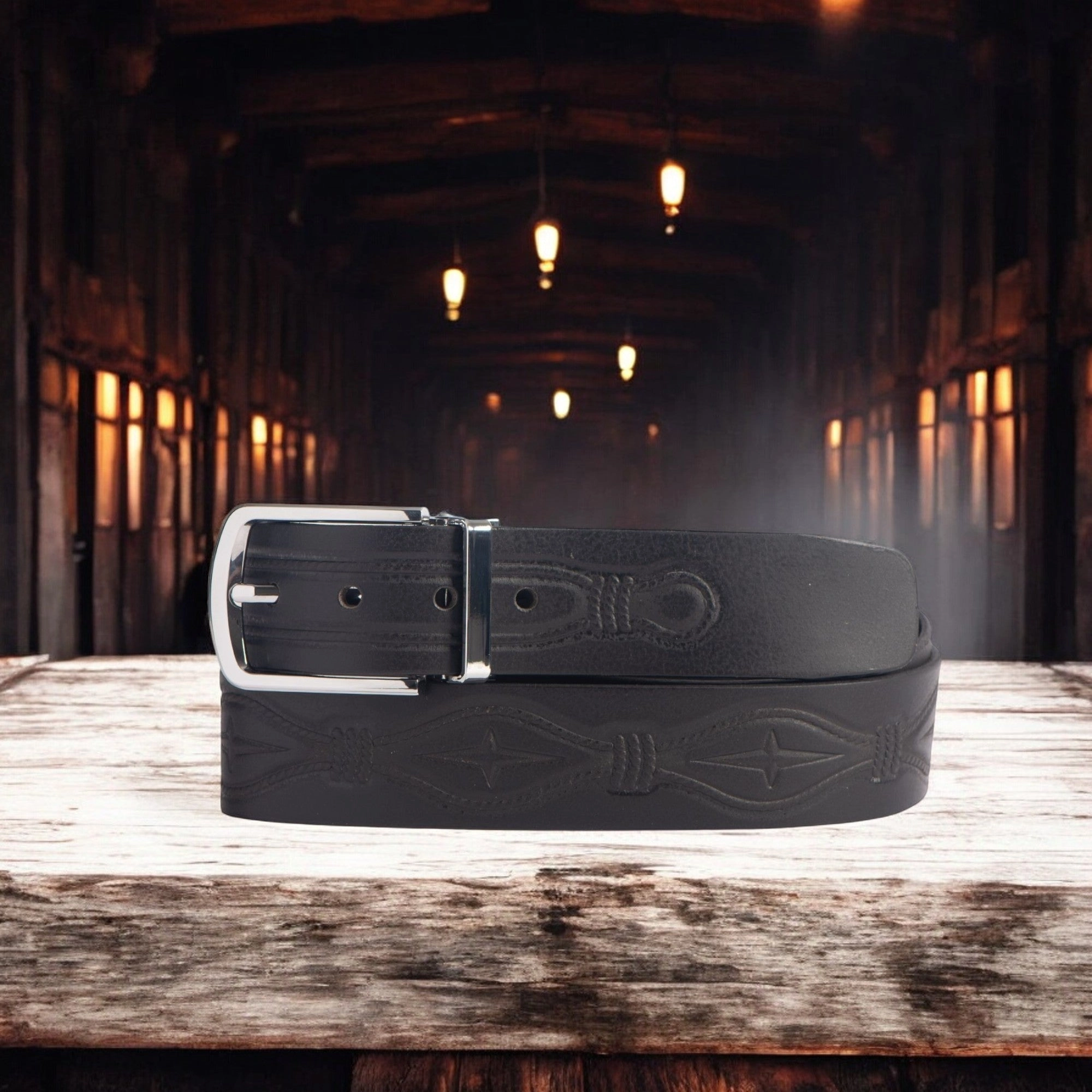 The Wrangler Belt - 100% Full-Grain Leather Strap With Heavy Duty Buckle