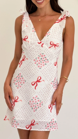 Tullie Mini Dress - Sweet Bow Pink