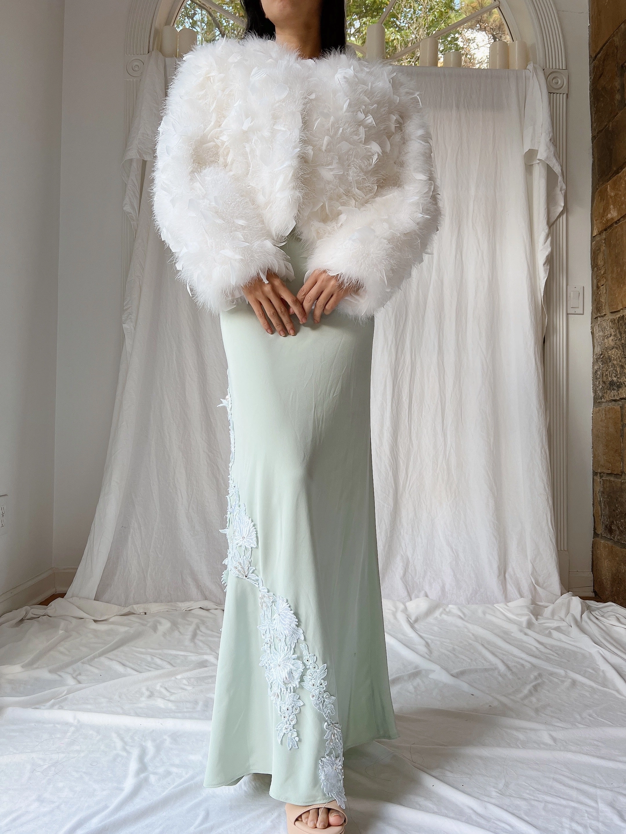 Vintage Feather Jacket - S/M