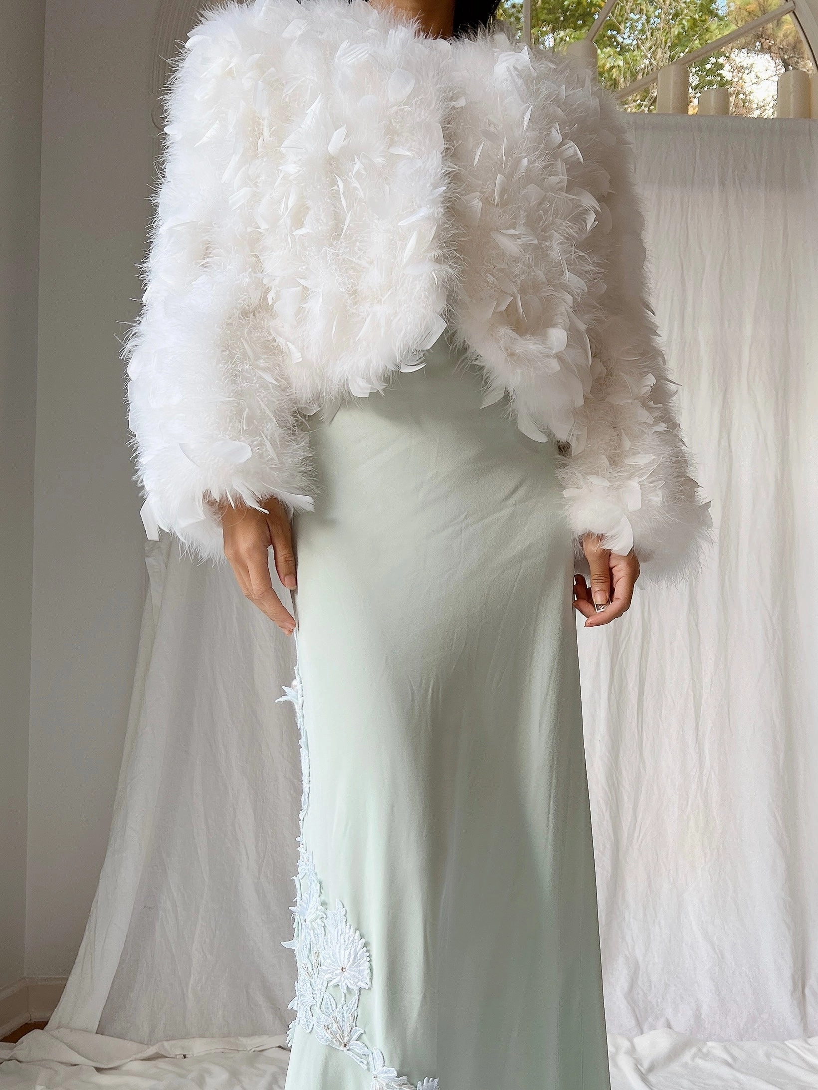 Vintage Feather Jacket - S/M