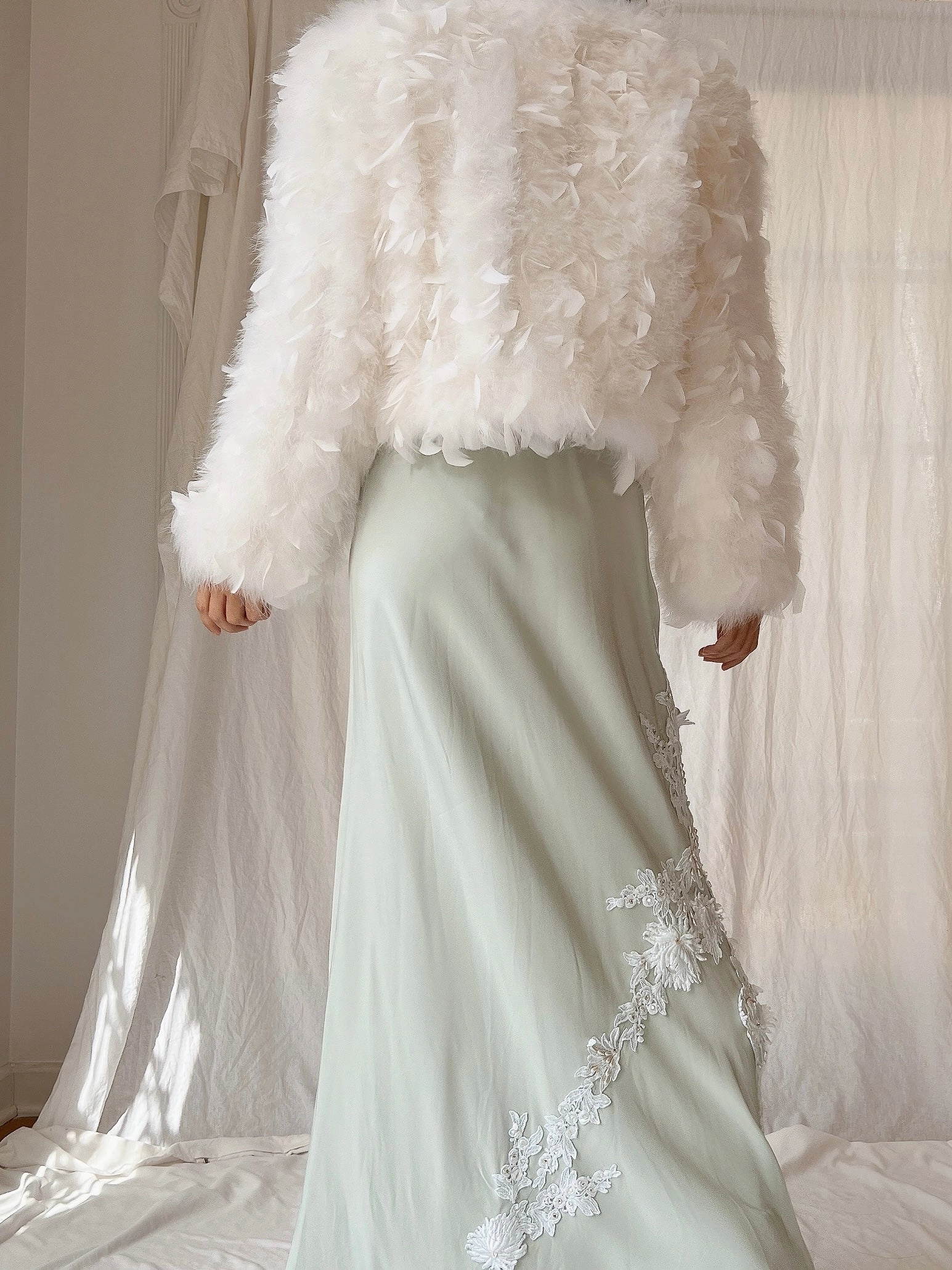 Vintage Feather Jacket - S/M