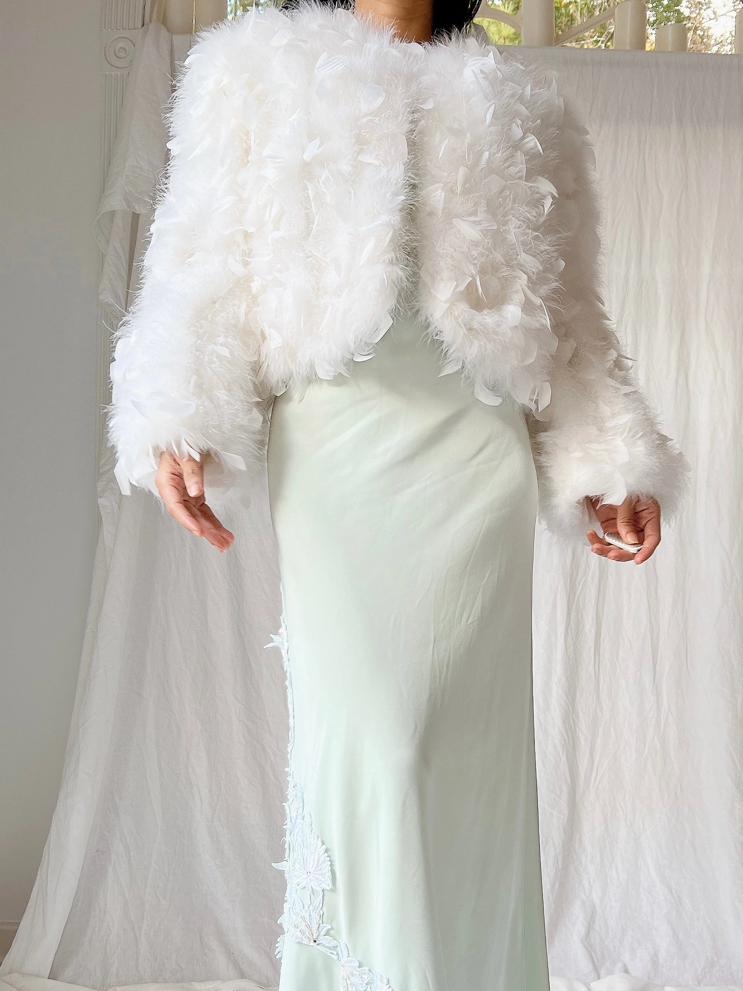 Vintage Feather Jacket - S/M