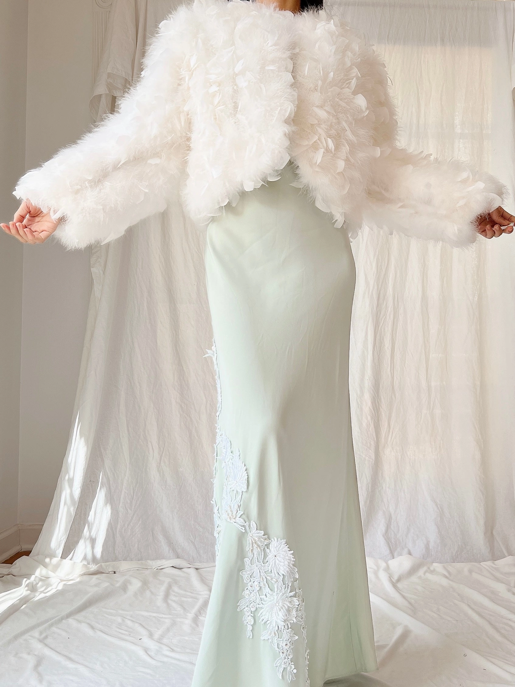 Vintage Feather Jacket - S/M