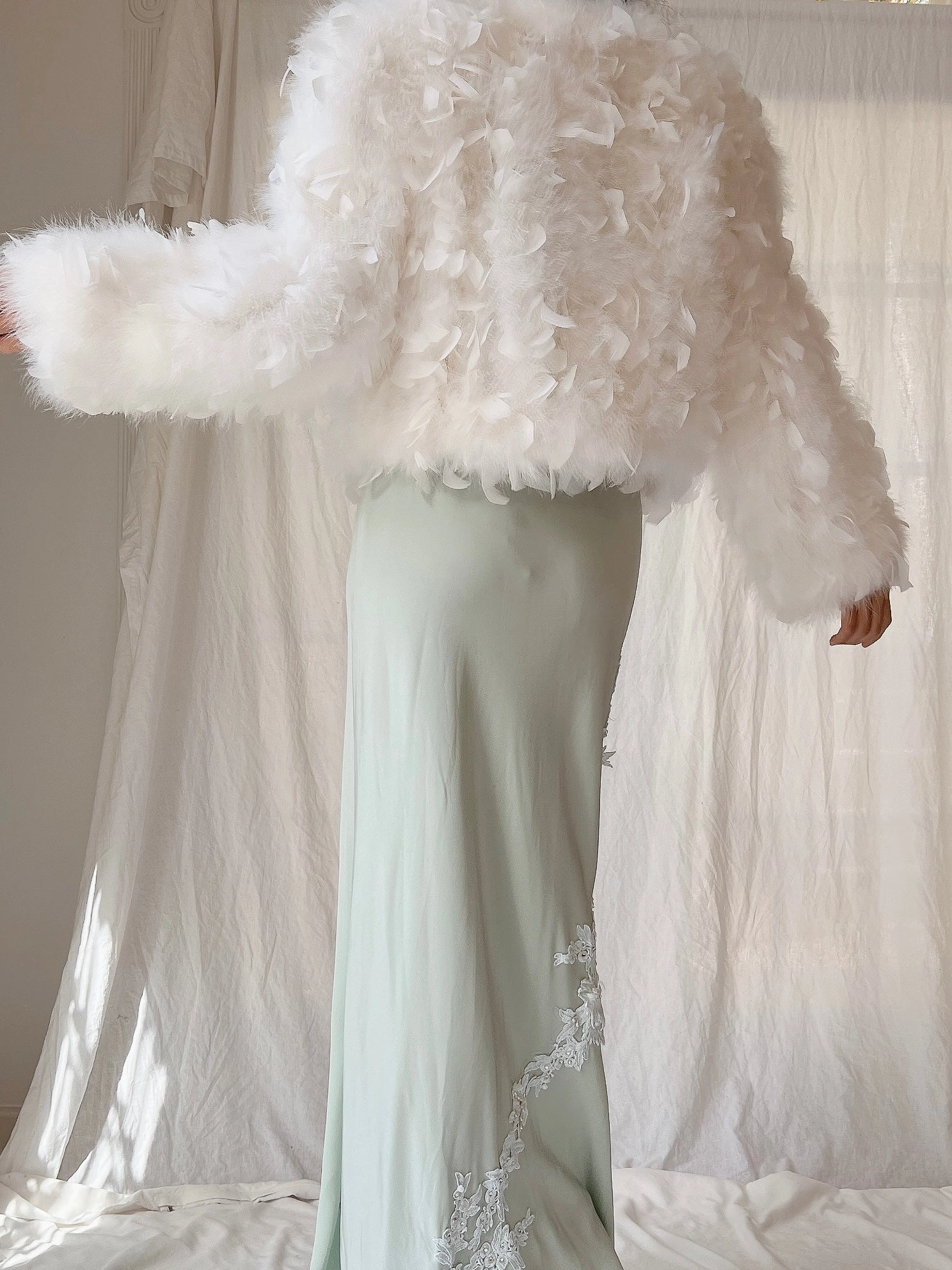 Vintage Feather Jacket - S/M