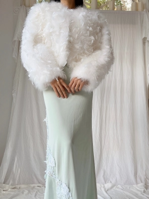 Vintage Feather Jacket - S/M