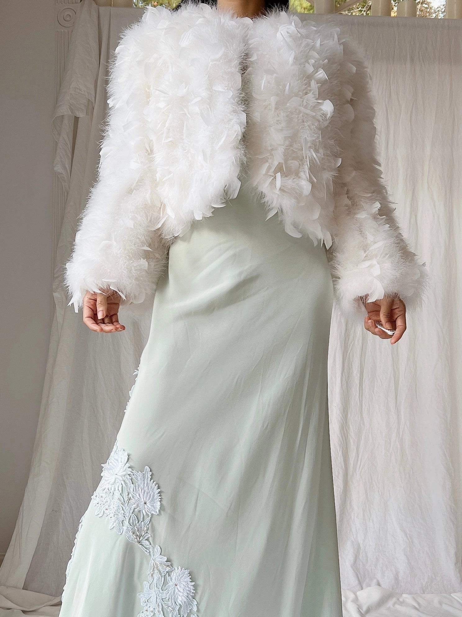 Vintage Feather Jacket - S/M