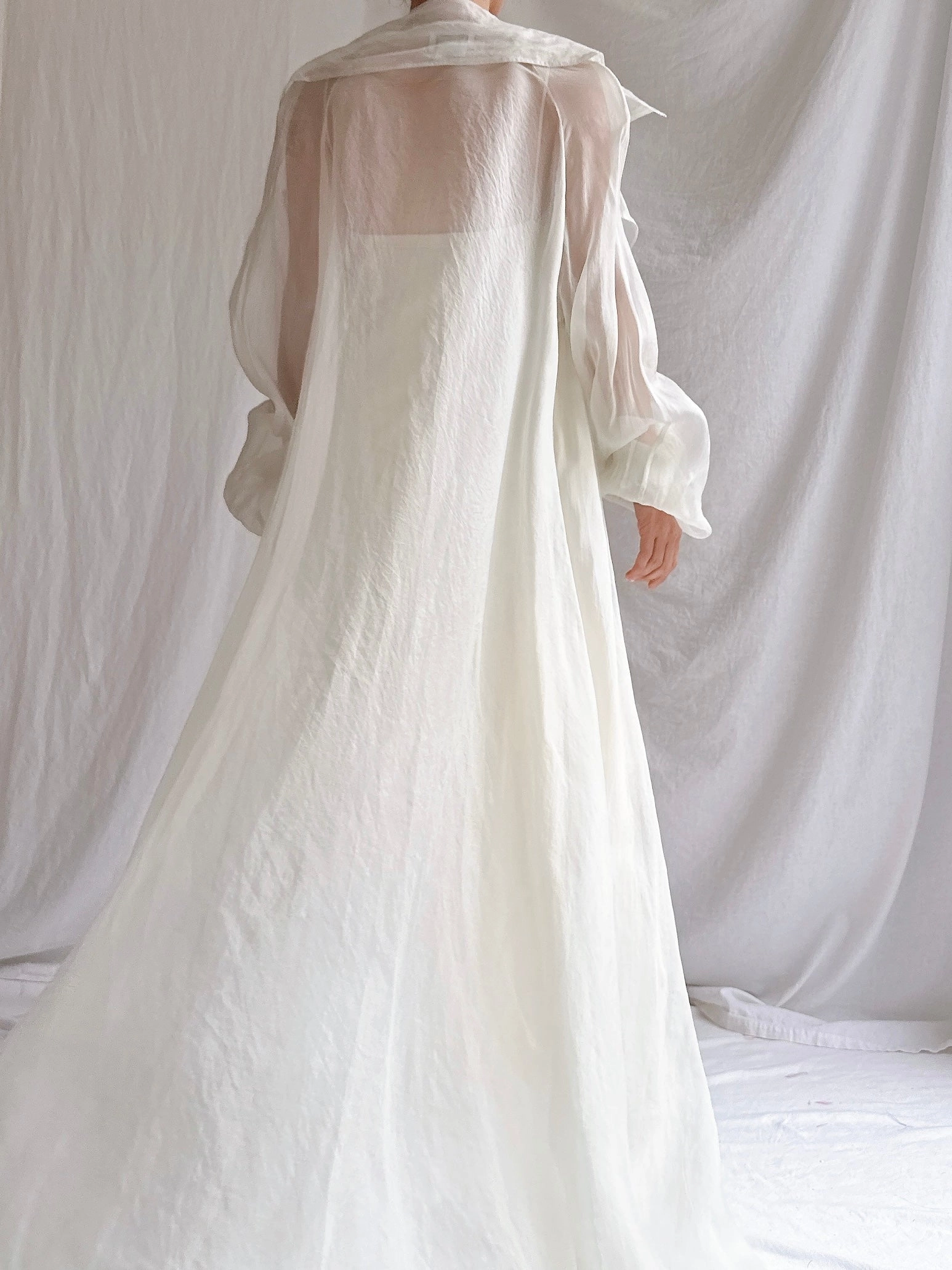 Vintage Petrovitch & Robinson Paris Silk Organza Duster - OSFM