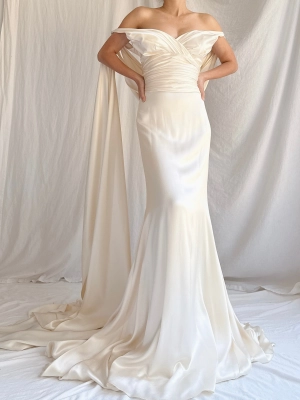 Vintage Romona Keveza Silk Charmeuse Gown - M/8