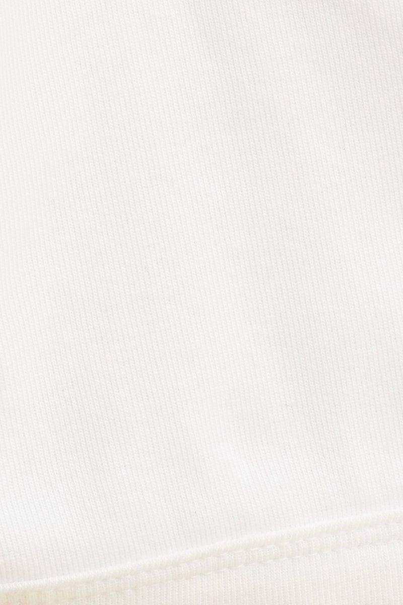 White Cotton Bralette Cotton Stretch Scoop Neck
