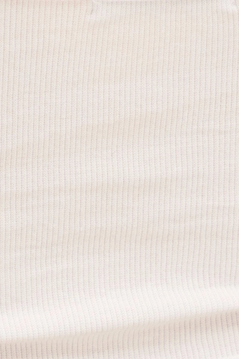 White Crop Tank Top Scoop Neck