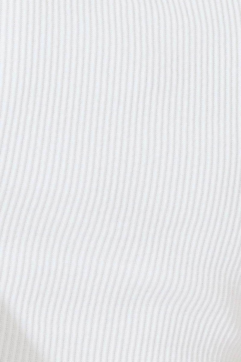 White Tank Top Sleeveless Crew Neck
