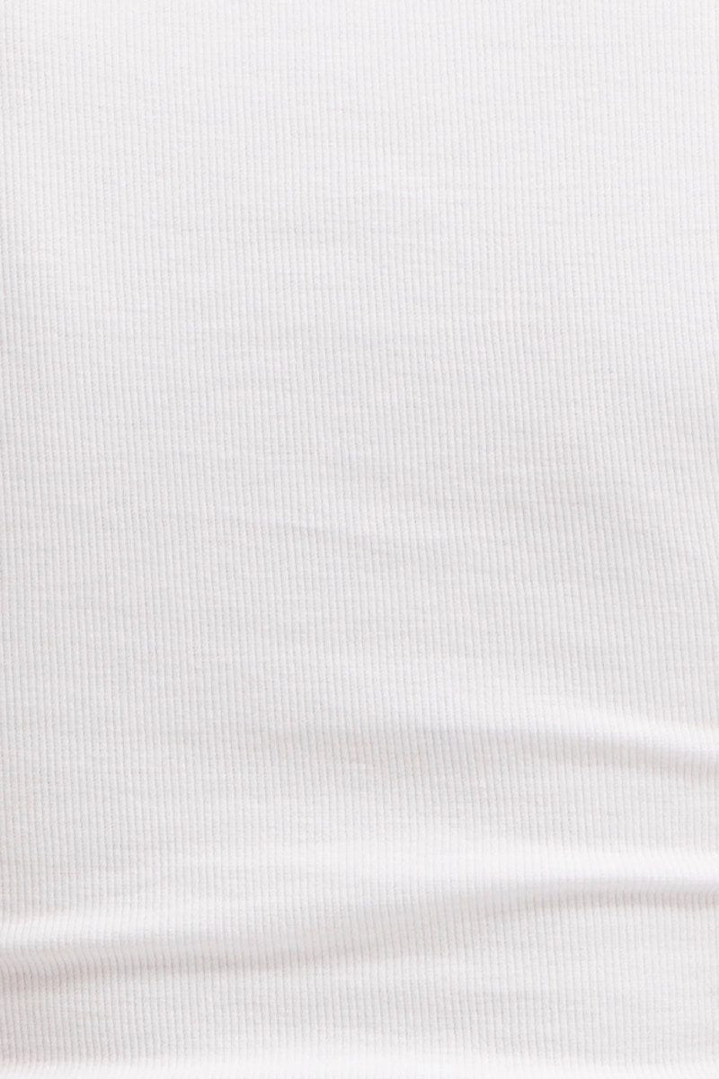 White Top Short Sleeve Round Neck