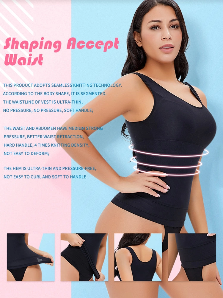 Women's Shaping Compression Waist Trainer Tank Seamless Body Shaper Vest