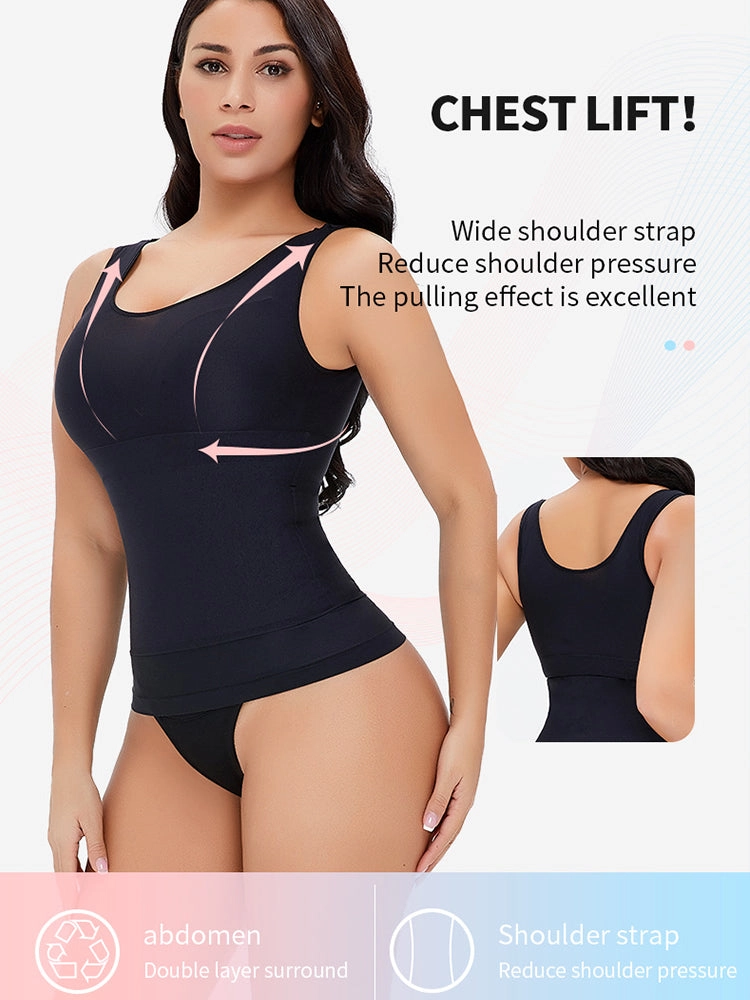 Women's Shaping Compression Waist Trainer Tank Seamless Body Shaper Vest