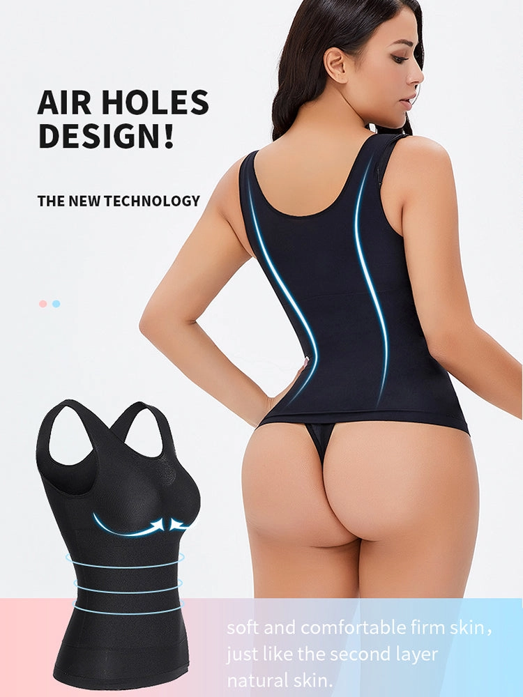 Women's Shaping Compression Waist Trainer Tank Seamless Body Shaper Vest
